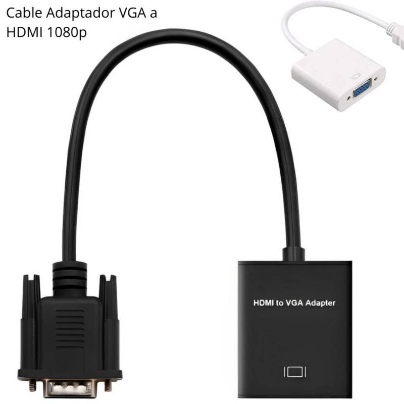 Cable Adaptador Vga A HDMI 1080p INSPIRA