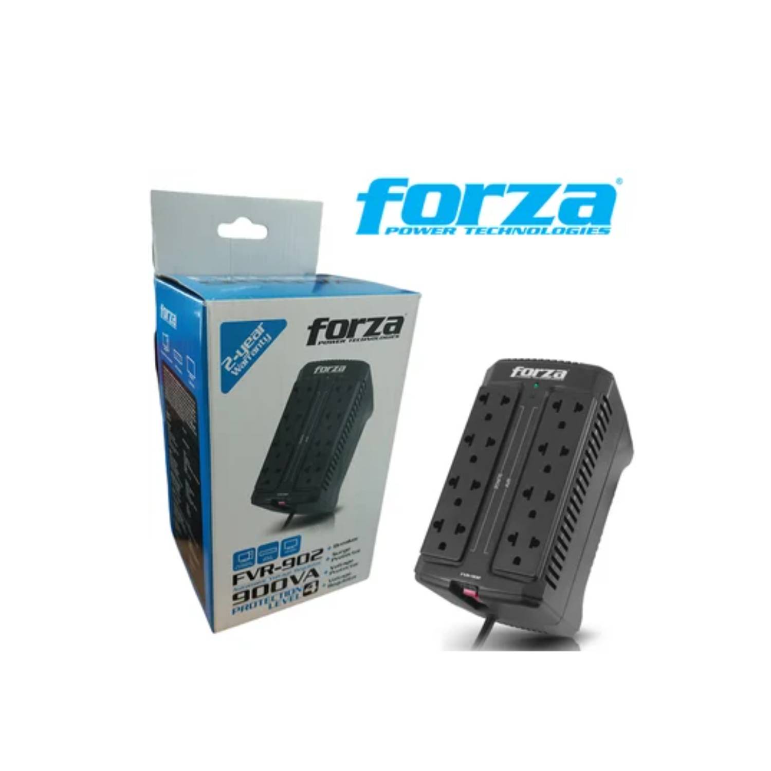 Estabilizador Voltaje Forza Fvr-902 8 tomas 900VA 450W 220V GENERICO |  falabella.com