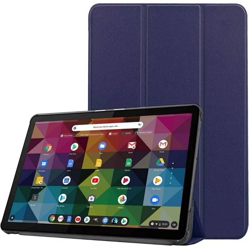 GENERICO - Funda Book Cover para Tablet Lenovo Chromebook Duet 10.1 X636 Azul