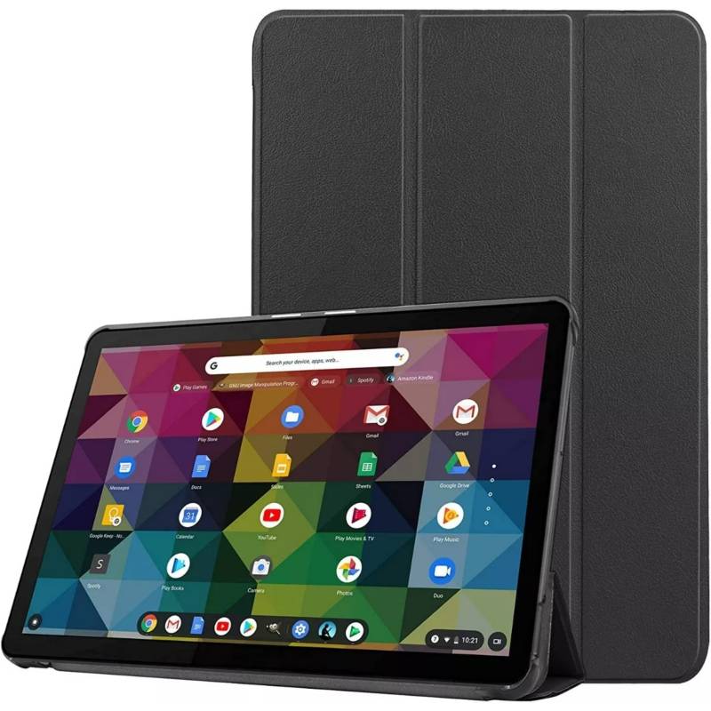 GENERICO - Funda Bookcover para Tablet Lenovo Chromebook Duet 10.1 X636 Negro