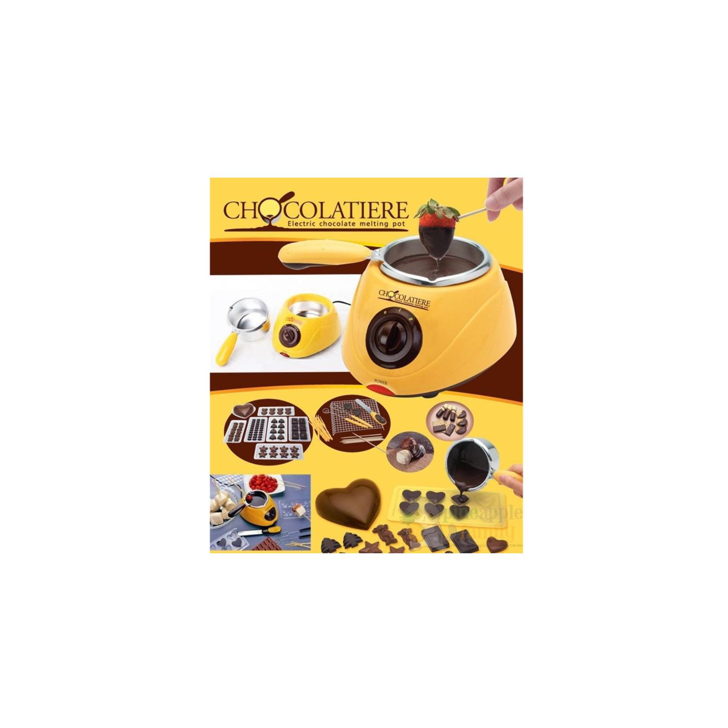 Chocolatera Electrica olla cocina c accesorios postre chocolate