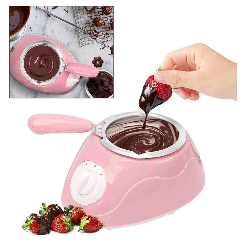 Chocolatera Electrica olla cocina c accesorios postre Color Rosa OEM