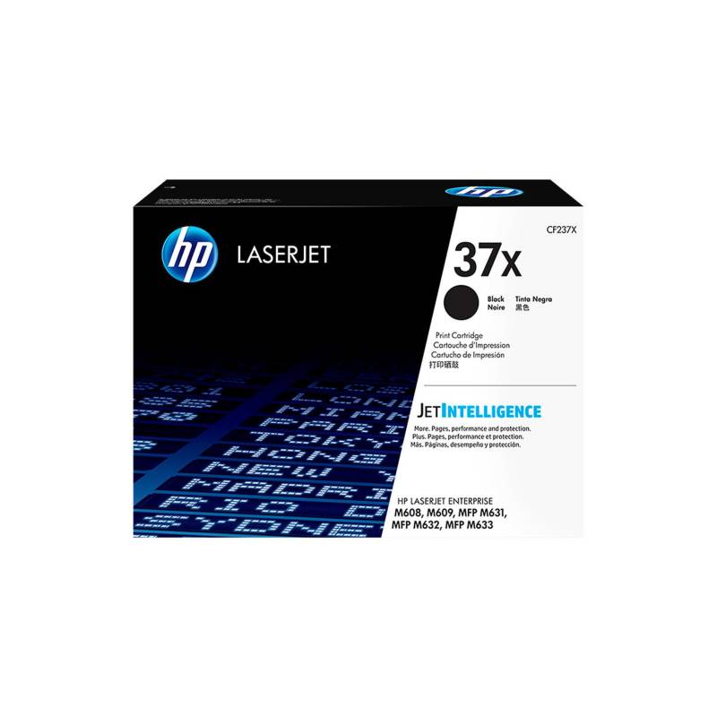 Cartucho Toner Hp 37X Negro Alto Rendimiento Enterprise HP 