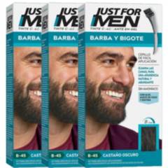 JFM - Tinte para Barba y Bigote Just for men Castaño Oscuro x3 Und