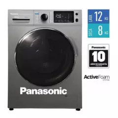 PANASONIC - Lavaseca Panasonic Carga Frontal 128 Kg NA-S128F2HPE Silver