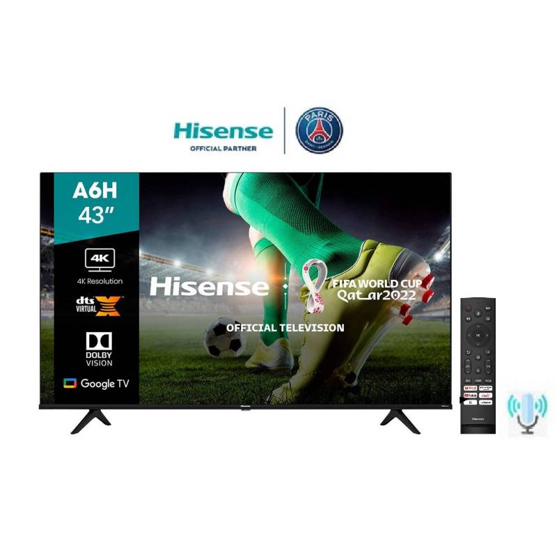 Televisor HISENSE LED 43 UHD 4K Smart TV 43A6H