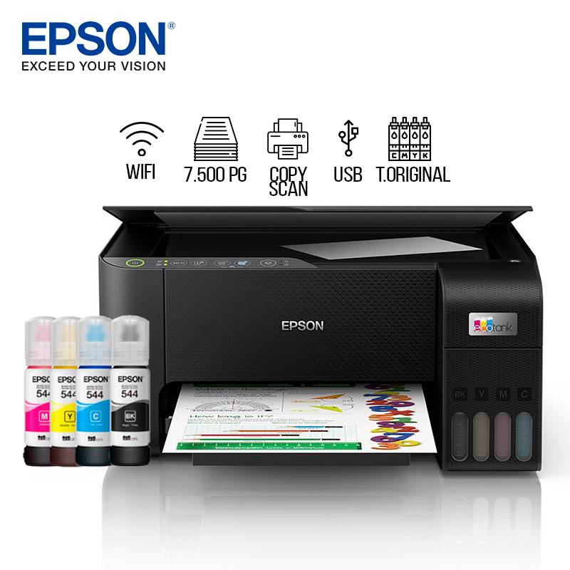 EPSON - Impresora Epson Multifuncional 3 en 1 EcoTank L3250