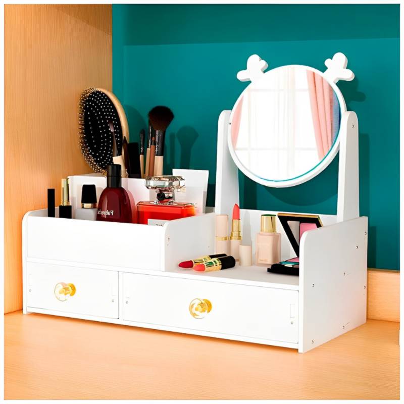 Organizador de Maquillaje Joyas Neceser Cosméticos con Espejo 89M V1-C  MINARI 