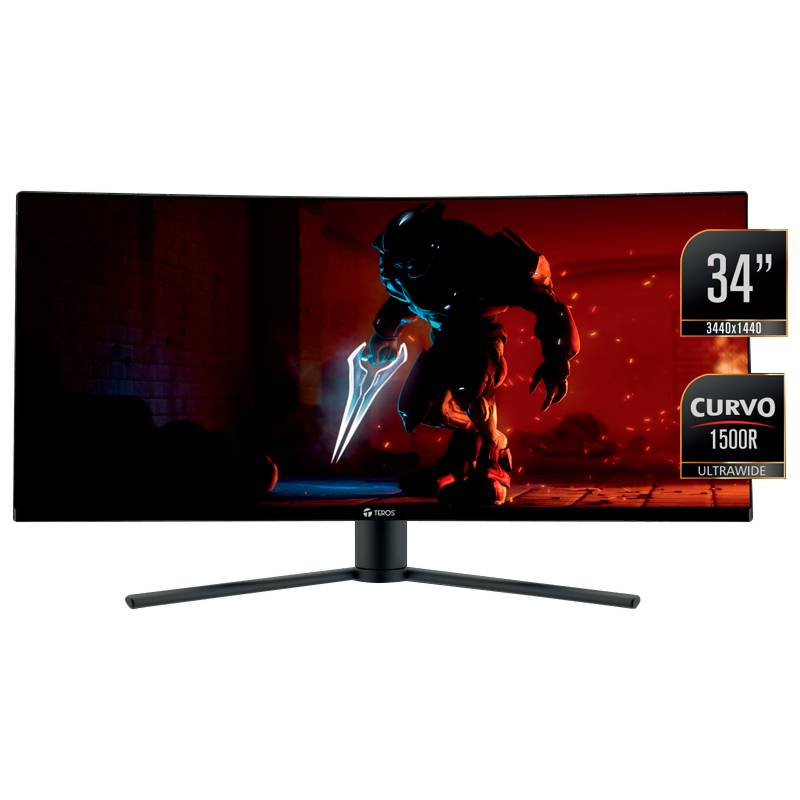 Monitor Teros Gaming Curvo Te-7350n 34 QHD 2K 165Hz 1ms - UltraWide TEROS  GAMING