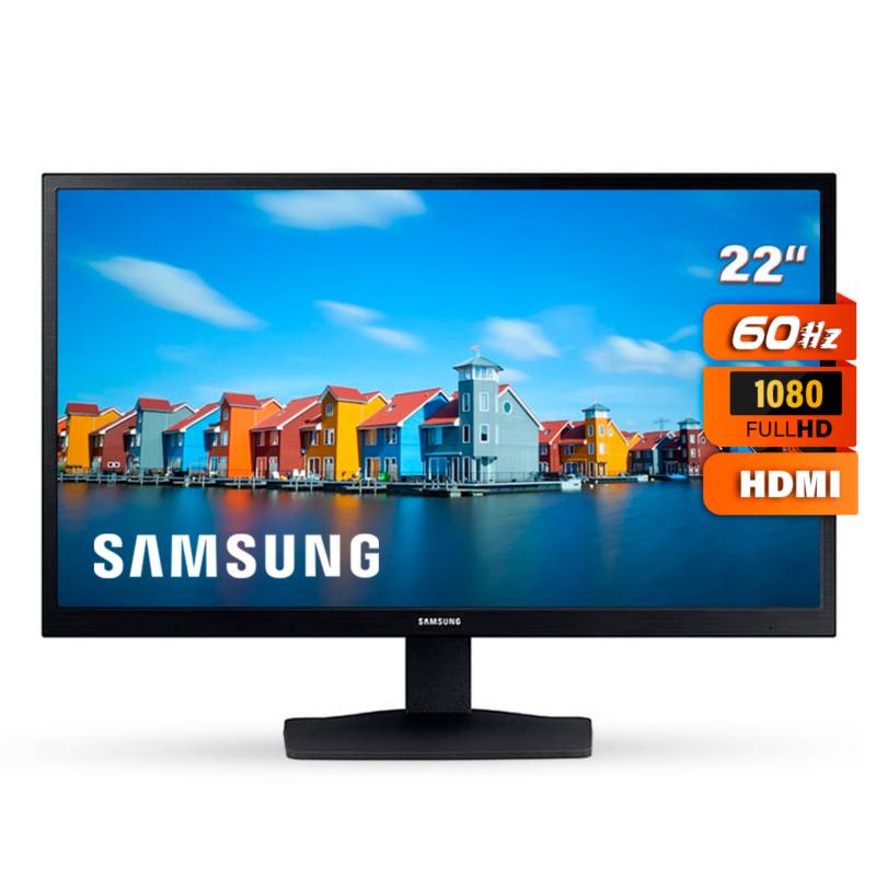 SAMSUNG - Monitor Samsung 22" Full HD 1080 HDMI VGA - LS22A33ANHLXPE