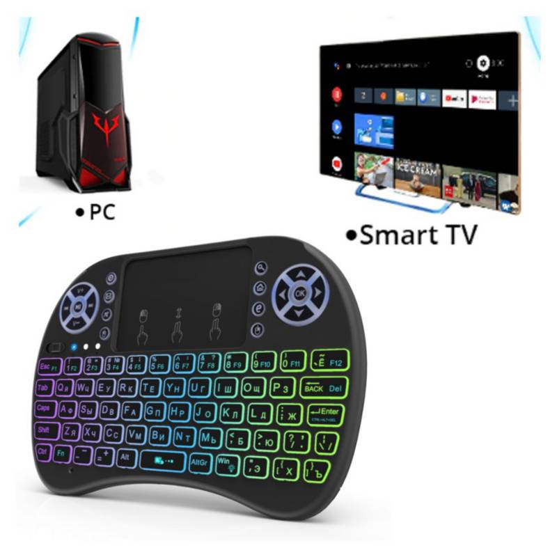 Teclado Inalámbrico RGB Touchpad Keyboard Para Smart TV