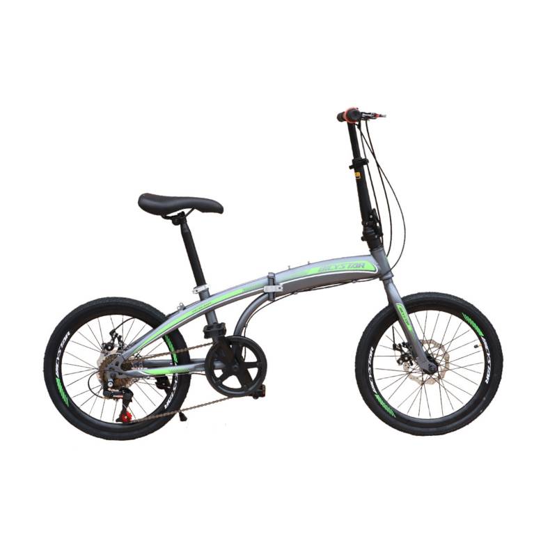 BOX BIKE - Bicicleta Plegable Aro 20 Con Frenos de Disco Unisex - Gris
