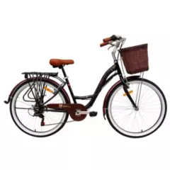 BOX BIKE - Bicicleta Box Vintage Modelo Romántica Aro 26 - Negro