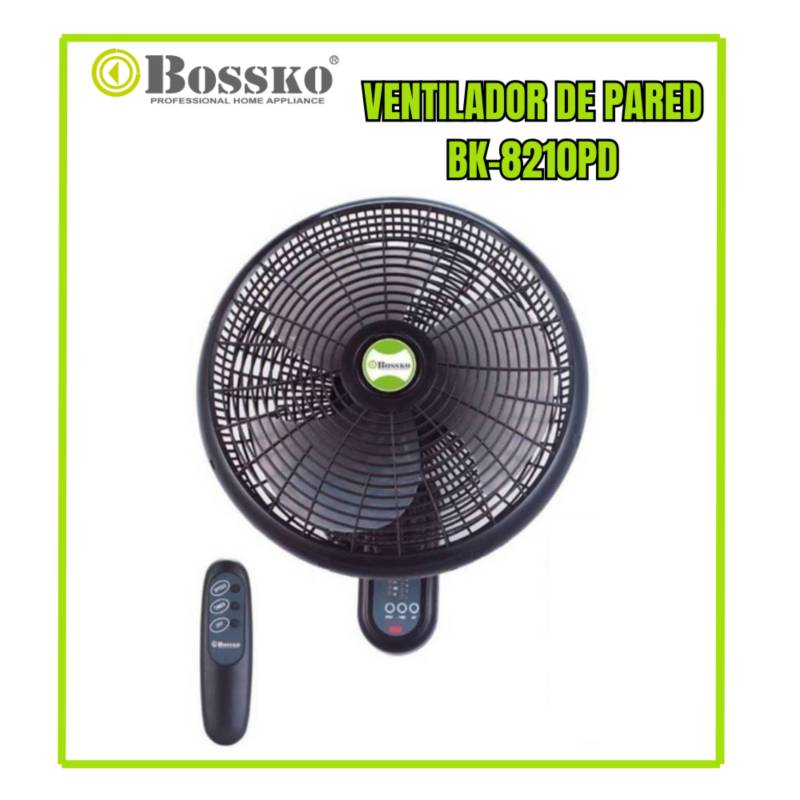 BOSSKO - Ventilador De Pared Bossko 16"  con Control Remoto  BK-8210PD