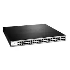 DLINK - Switch D-Link DGS-1210-52MP, 48 LAN GbE PoE, 4 SFP, Capa 2 / 3.