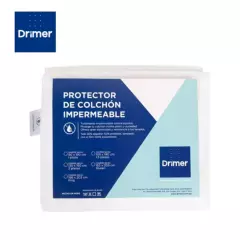 DRIMER - Protector De Colchón Amoldable Impermeable 1.5 Plazas