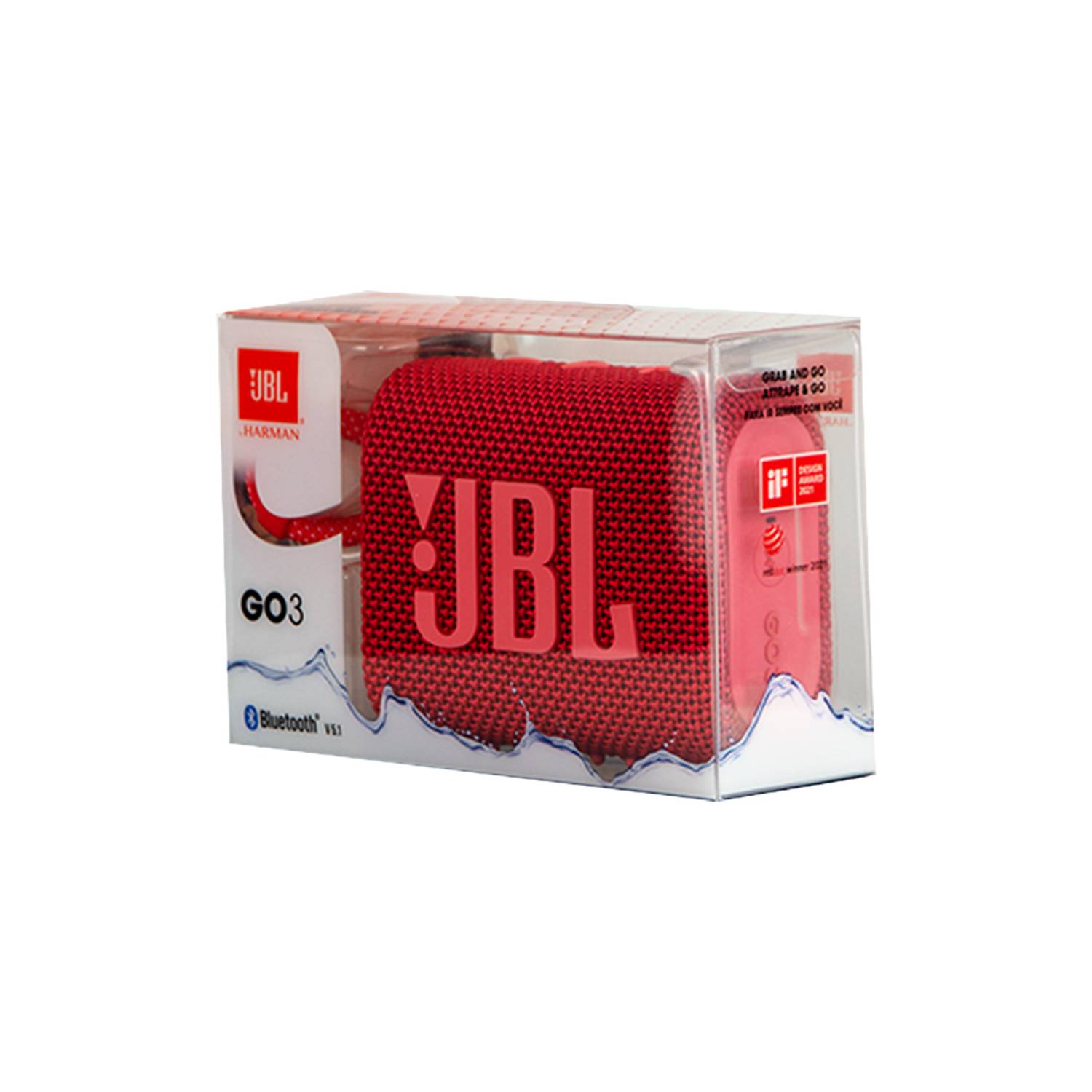 Parlante JBL Go3 Bluetooth - Rojo