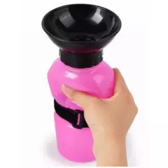 BELEN - Bebedero botella de agua portátil tomatodo aqua dog - 18 oz - rosado