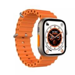Smart Watch Ultra 2023 49mm Reloj inteligente deportivo con carga inalámbrica - con 2 Correas color Naranja
