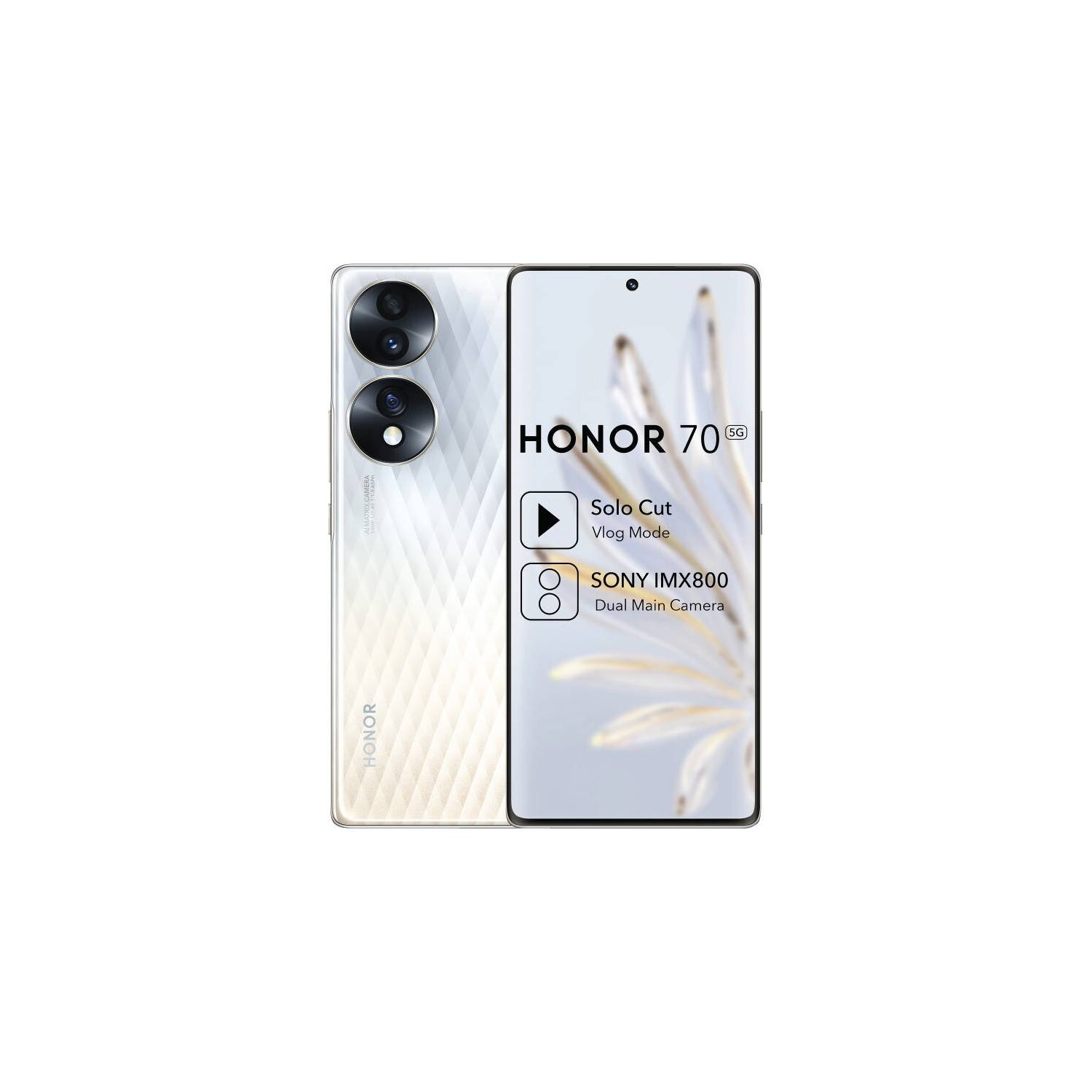 Smartphone HONOR 70 5G 6.67 8GB 256GB Cristal Platino HONOR 70 -8+256-CRISTAL