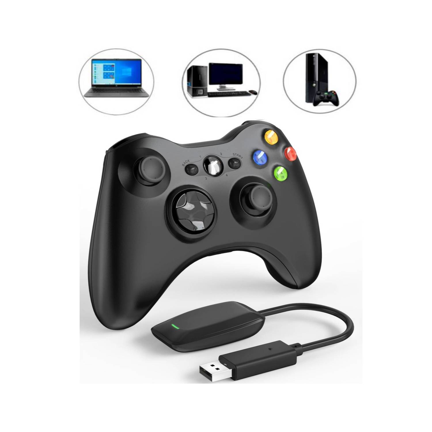 Jorge Games Perú - Disponible control Xbox 360 más adaptador para pc  inalámbrico