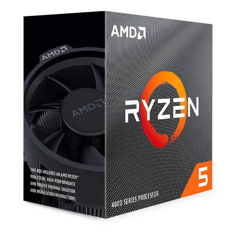 AMD - Procesador AMD Ryzen 5 4500, 3.6 / 4.1 GHz, 8MB L3, 6-Core, AM4, 7nm