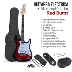 VOZZEX - Guitarra eléctrica stratocaster con miniamplificador.