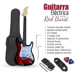 GENERICO - Guitarra eléctrica stratocaster tamaño adulto.