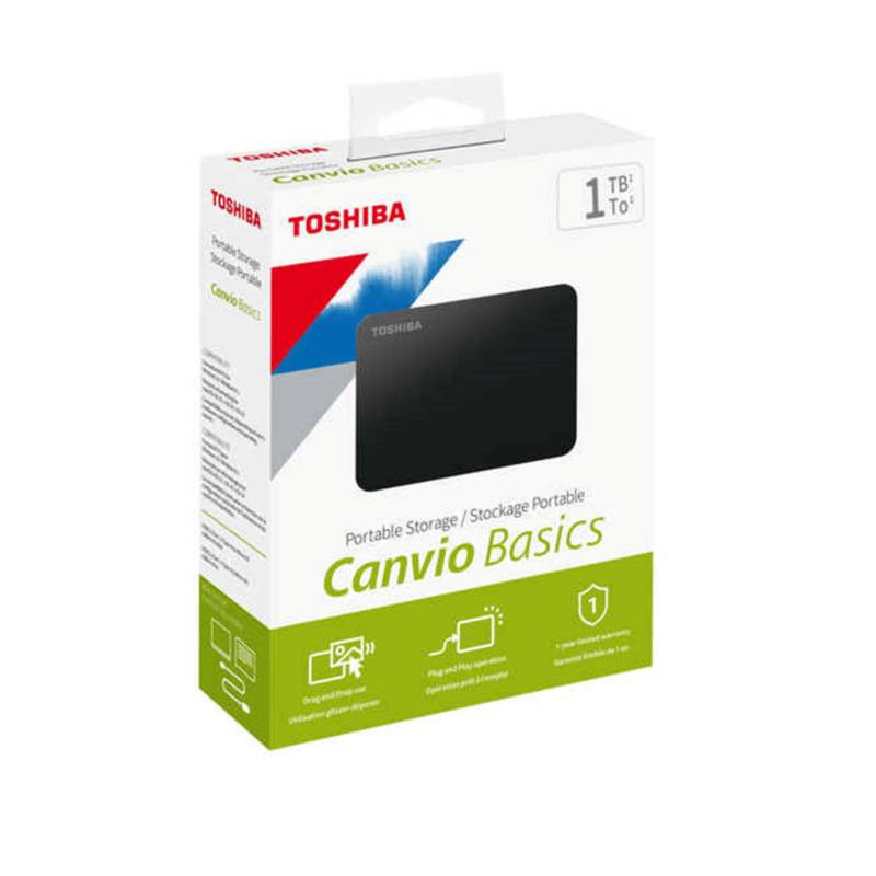 TOSHIBA - Disco Duro Toshiba Externo 1 Tera Canvio Basics Tb