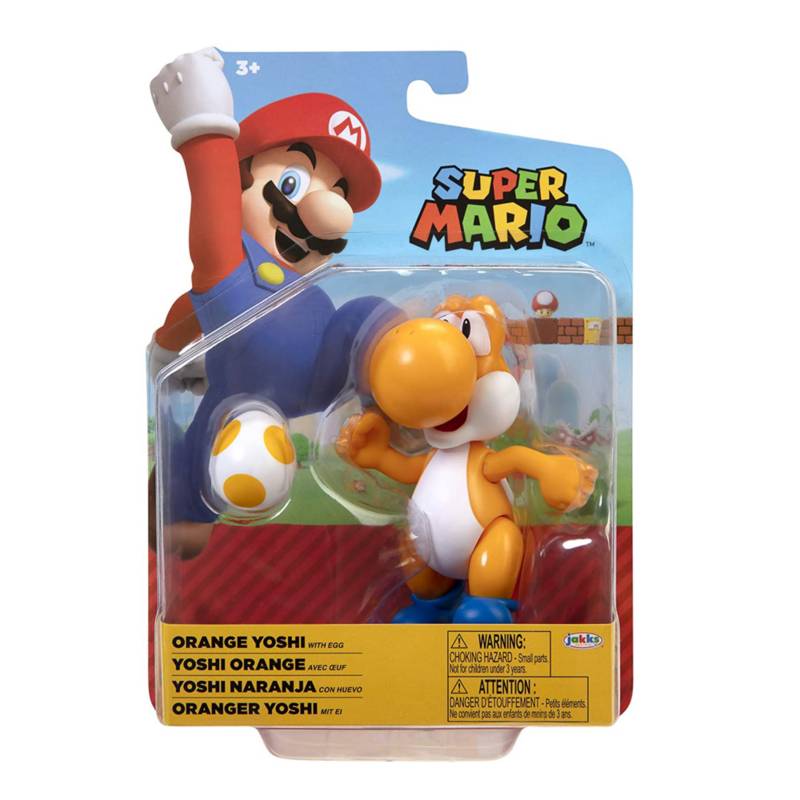 Super Mario Bros - Figura 10 cm Yoshi Naranja JAKKS PACIFIC