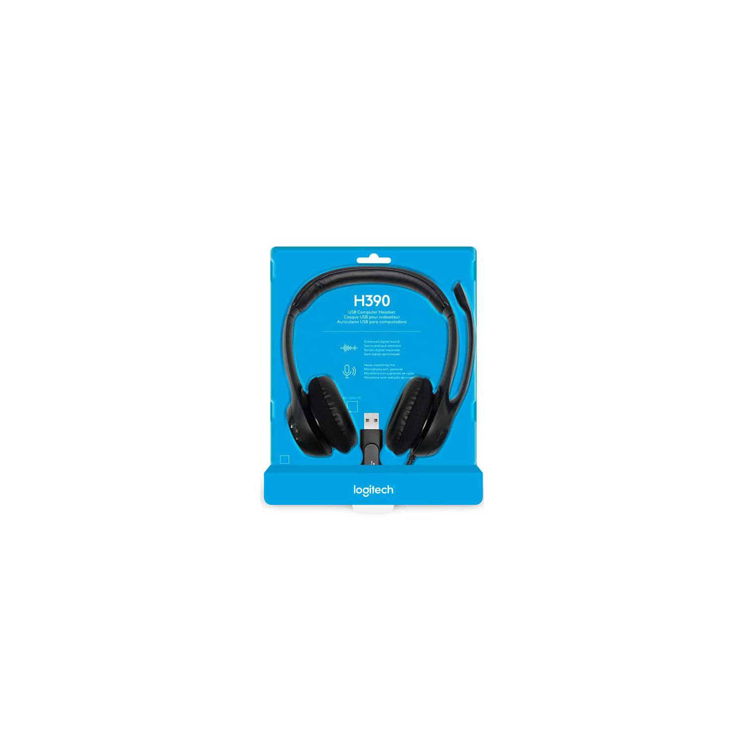 Auriculares USB Logitech H390 con micrófono con cancelación de ruido