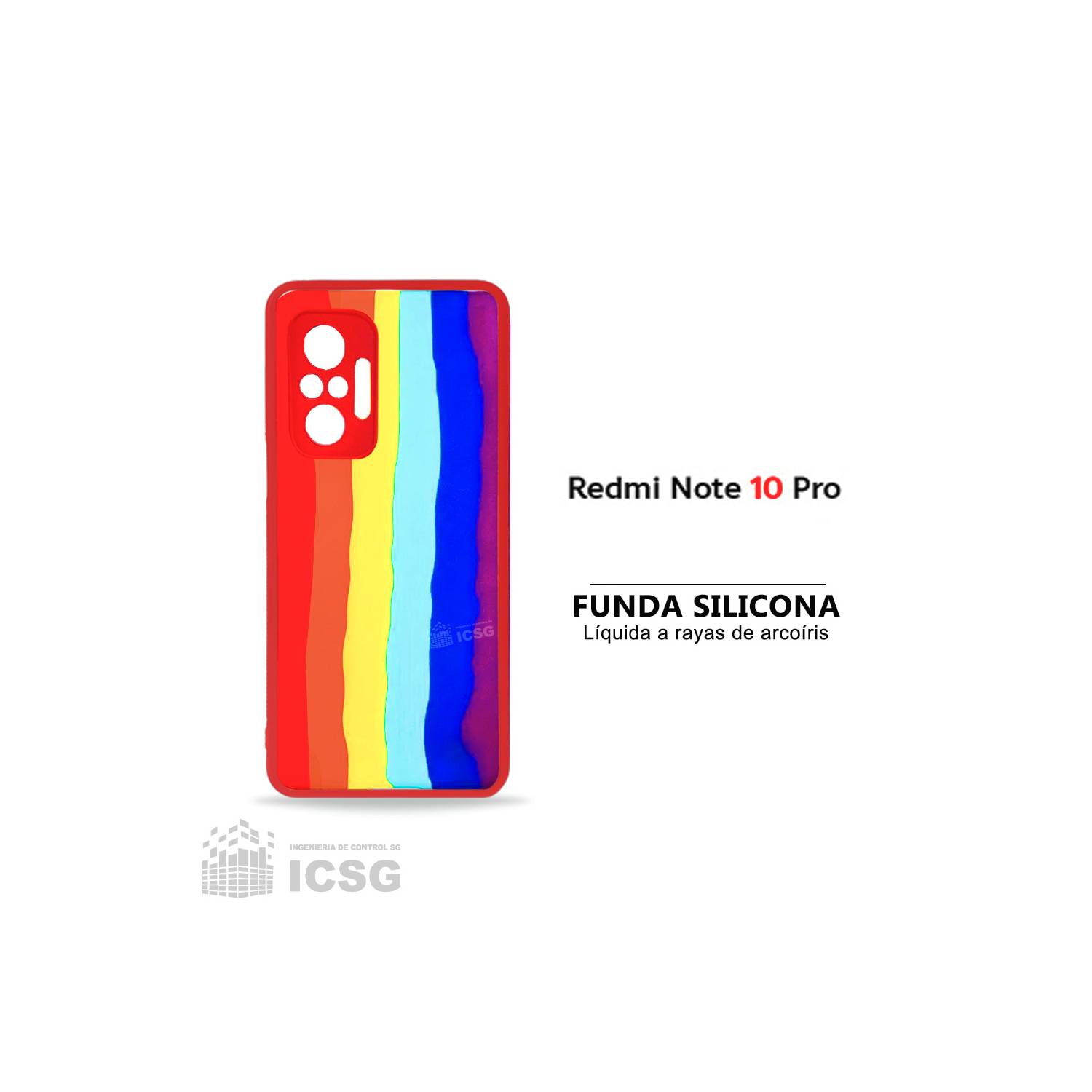 Funda Xiaomi Redmi Note 10 5G arcoiris. - ENVIO GRATIS