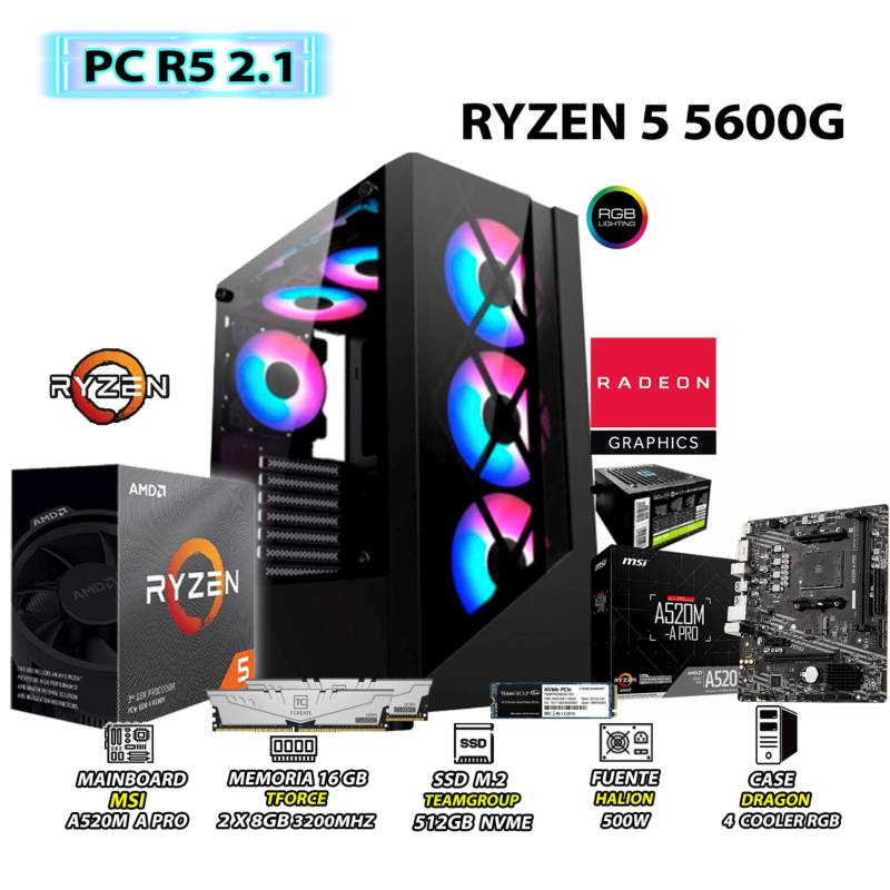AMD Ryzen 5 5600G 16Go 512Go Nvme