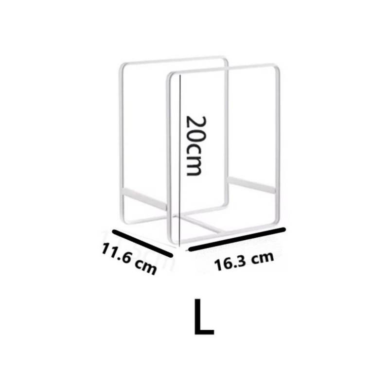 Organizador de Cocina Porta Platos Vajilla para Estantes Alacena Blanco