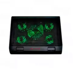 XBLADE - Cooler Gamer para Laptop 5 Ventiladores Xblade Glacius 17" Green