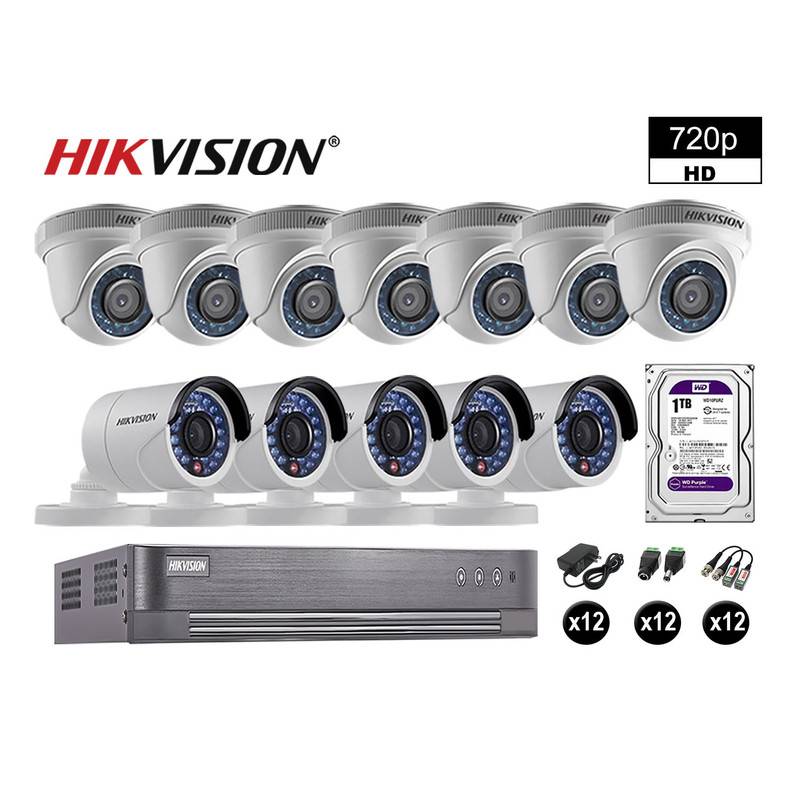 Kit 4 Cámaras de Vigilancia Hikvision Hd 720P 1Tb P2p Kit de