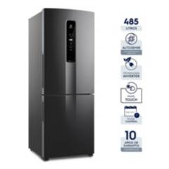 Refrigerador Bottom Freezer 485L Electrolux IB54B Black Inox Look