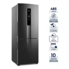 ELECTROLUX - Refrigeradora Electrolux 485L Bottom Freezer Black Inox Look IB54B
