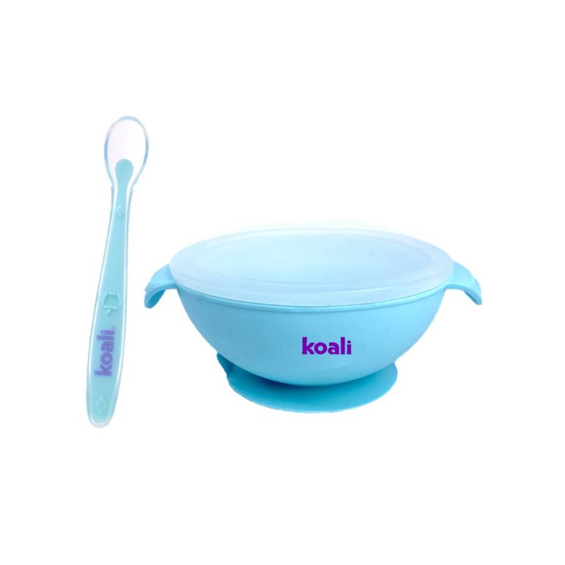 Cuchara de Silicona para Bebé Koali Celeste