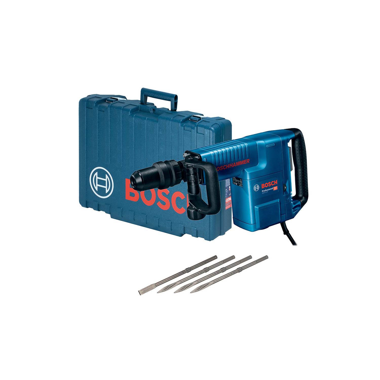 06113168G0 Martillo demoledor Bosch GSH 11 E 1500W con 4 cinceles y maletín  – Bosch Store Online