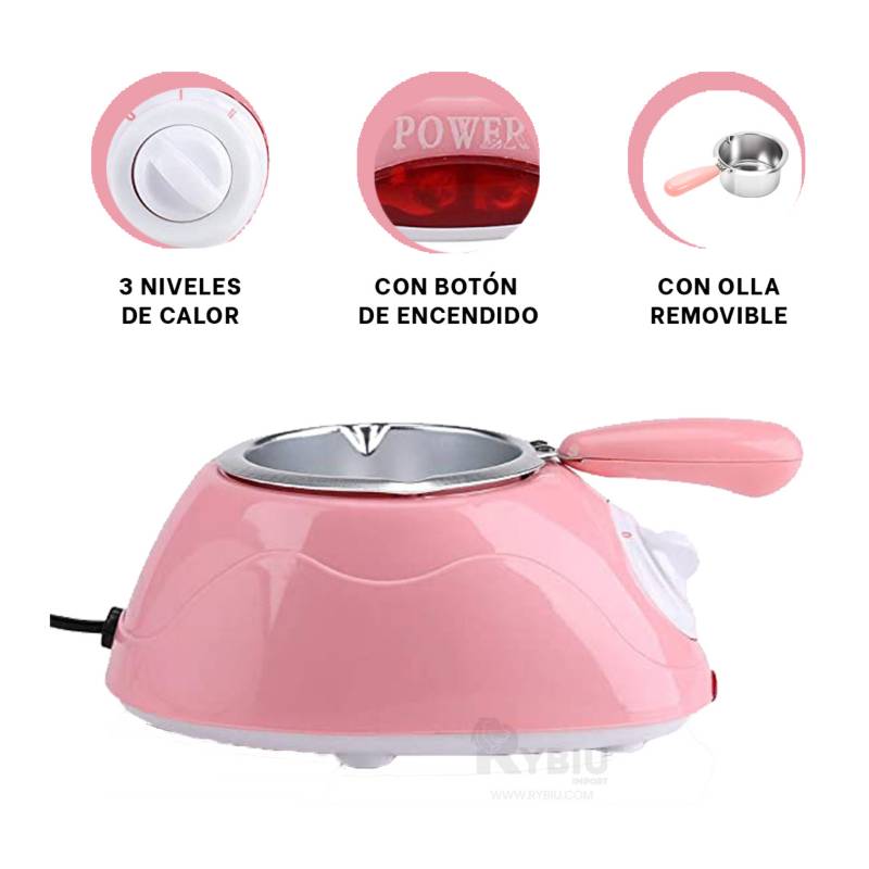 Chocolatera Electrica Olla Accesorios Rosado