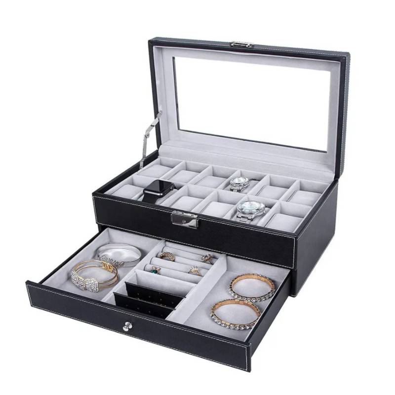 Porta Relojes 12 Unidades Caja De Lujo para Hombre Mujer ⌚💎 – INOOBE