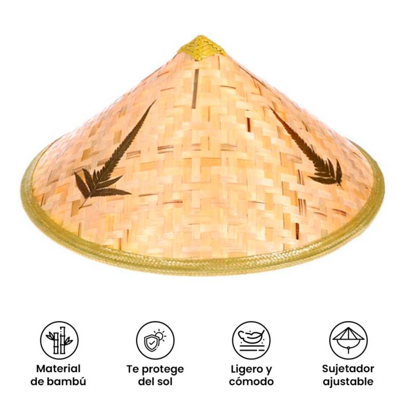 Sombrero Chino de Bambú Protector Solar CC GROUP