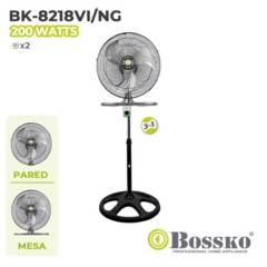 Ventilador De 3 Aspas 3 En 1 De 18″ 200W Bossko BK-8218VI - Negro