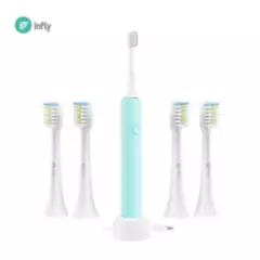INFLY - InFly - Cepillo dental eléctrico T03S Verde - Incluye set de repuestos