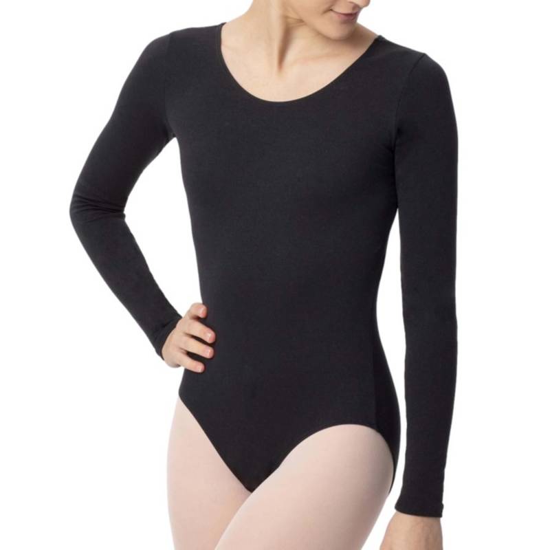 BODY PREMIUM MANGA LARGA-NEGRO