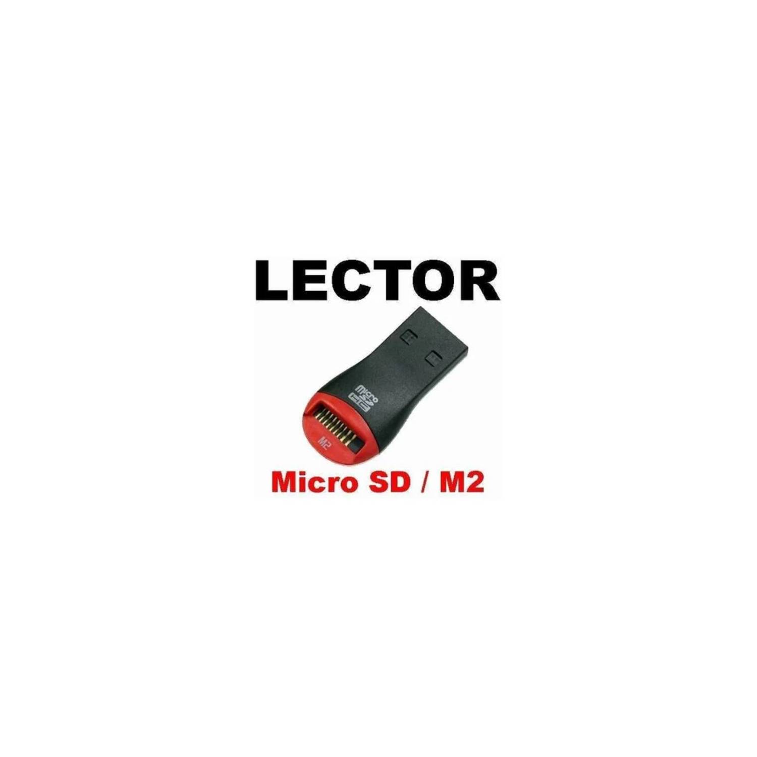 Lector de memoria - adaptador micro sd y m2 a usb GENERICO