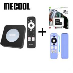 MECOOL - Mecool KM2 Plus Android TV 11 + Funda azul  + Memoria 32GB Kingston