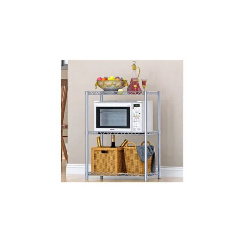  Estantería de horno de microondas de 2 niveles de color bronce  con 6 ganchos para horno, estantes de temporada, soporte multifuncional  para almacenamiento de cocina, estante de cocina de arroz, plegable