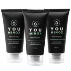 YOU MINOX - Caja de 3 Frascos de Minoxidil en Crema para Barba